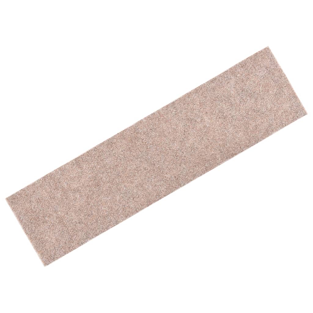 Itsekiinnittyvät porrasmatot suorakaide 15 kpl 76x20 cm ruskea - Sisustajankoti.fi
