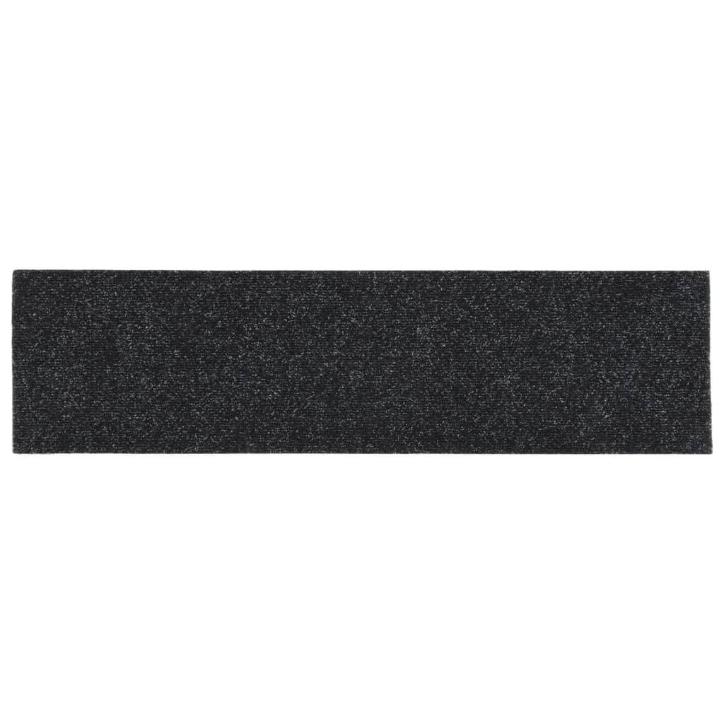 Itsekiinnittyvät porrasmatot suorakaide 15 kpl 76x20 cm musta - Sisustajankoti.fi