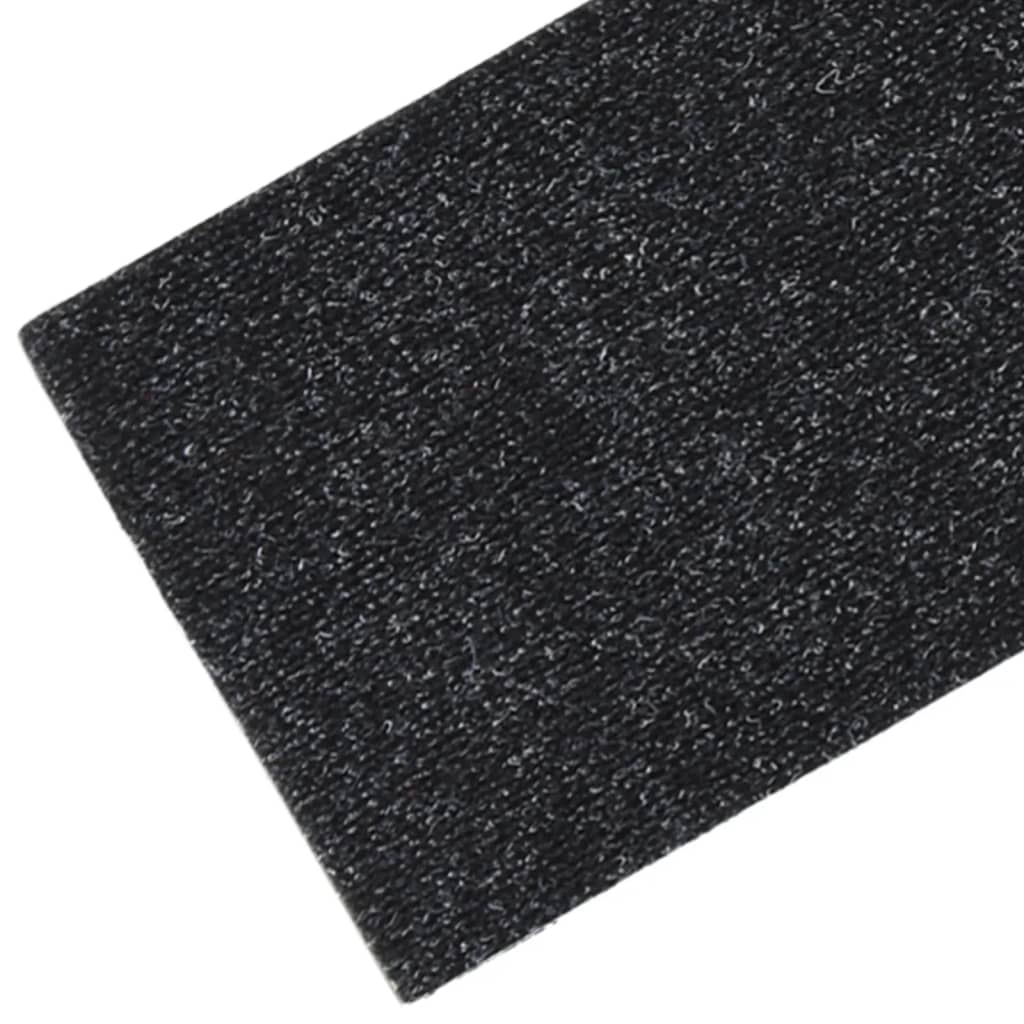 Itsekiinnittyvät porrasmatot suorakaide 15 kpl 76x20 cm musta - Sisustajankoti.fi
