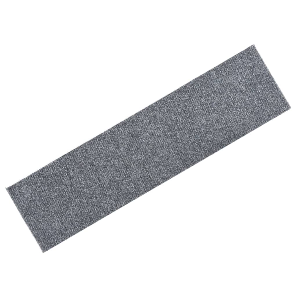 Itsekiinnittyvät porrasmatot suorakaide 15 kpl 76x20 cm harmaa - Sisustajankoti.fi