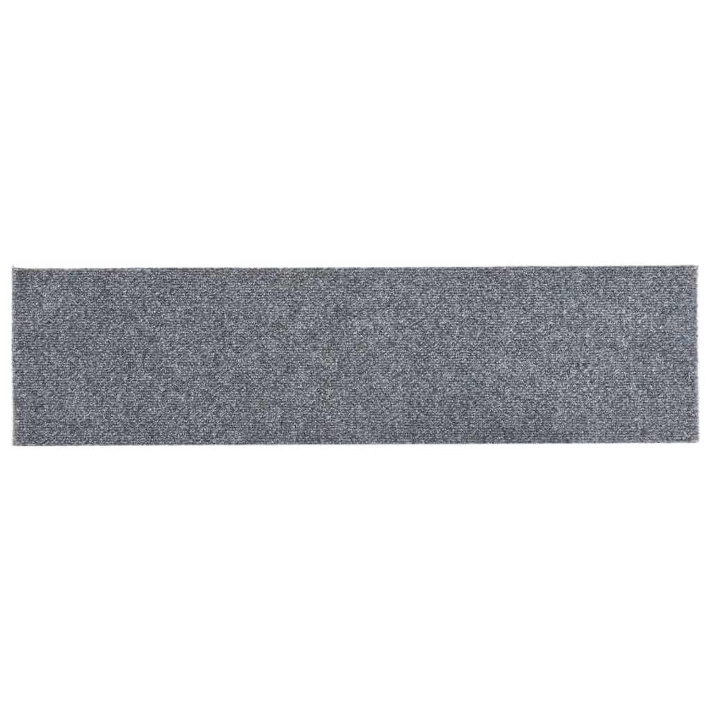Itsekiinnittyvät porrasmatot suorakaide 15 kpl 76x20 cm harmaa - Sisustajankoti.fi