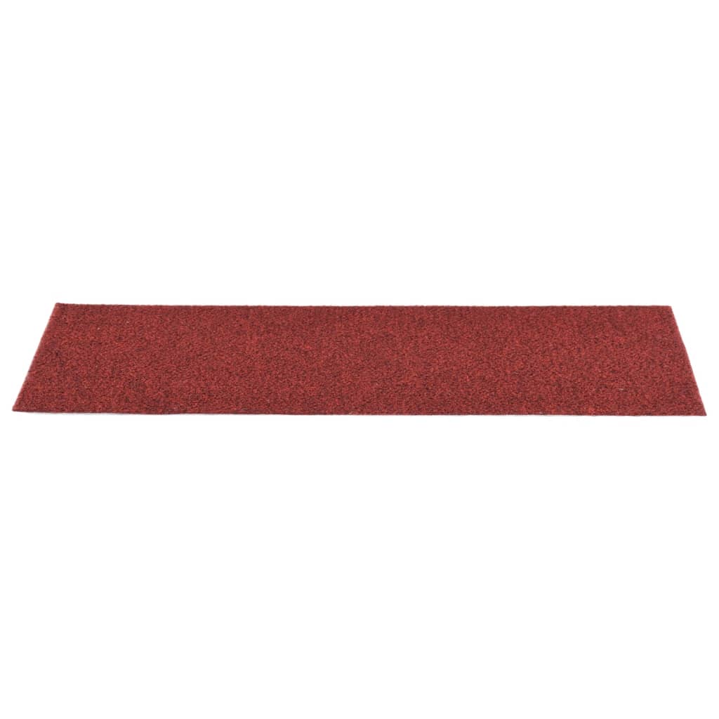 Itsekiinnittyvät porrasmatot suorakaide 15 kpl 76x20cm punainen - Sisustajankoti.fi