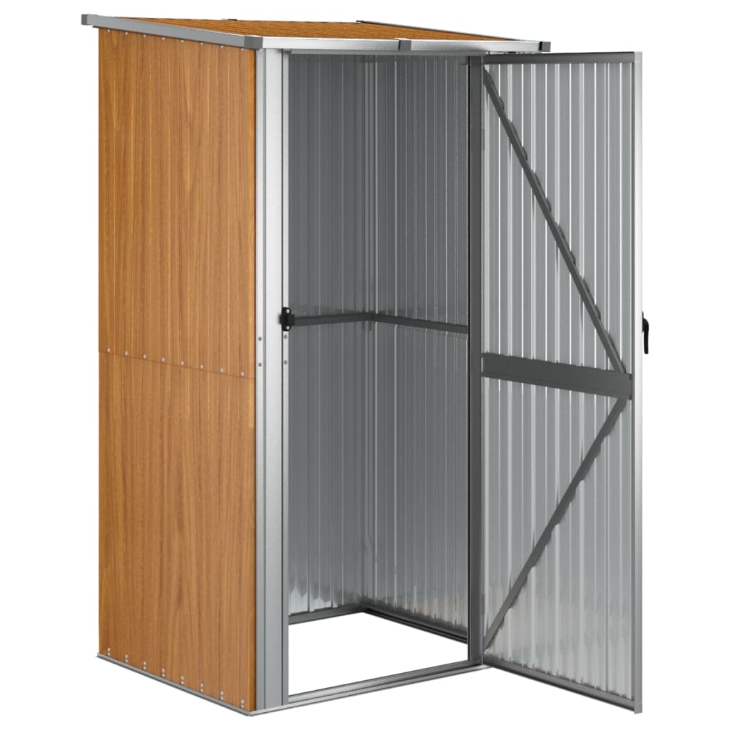 Puutarhavaja ruskea 118,5x97x209,5 cm galvanoitu teräs - Sisustajankoti.fi