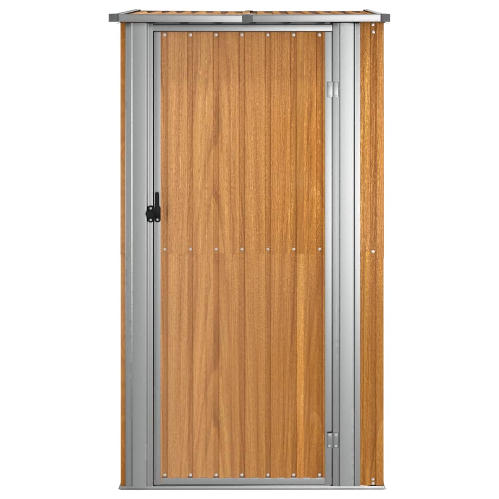 Puutarhavaja ruskea 118,5x97x209,5 cm galvanoitu teräs - Sisustajankoti.fi