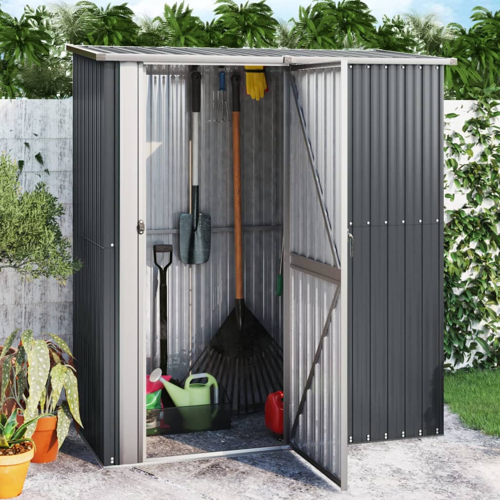 Puutarhavaja antrasiitti 180,5x97x209,5 cm galvanoitu teräs - Sisustajankoti.fi