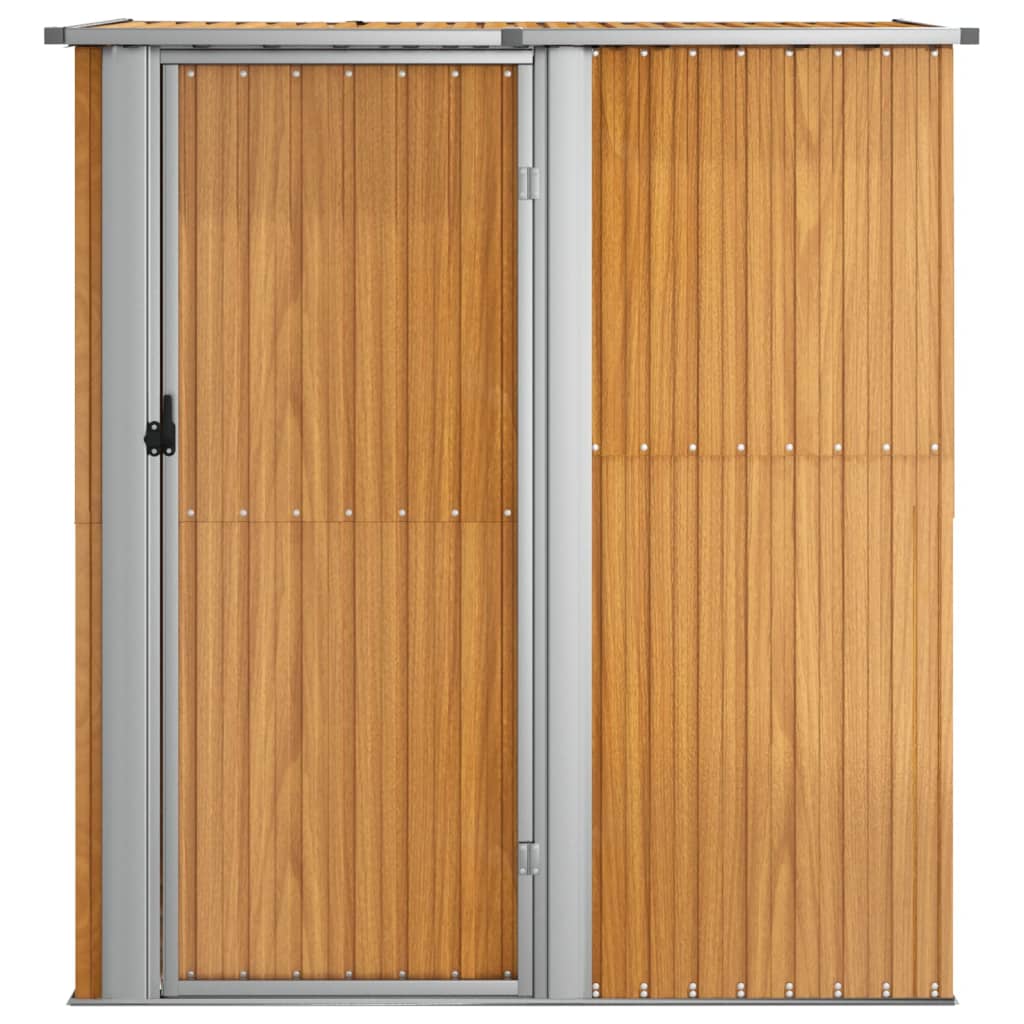 Puutarhavaja ruskea 180,5x97x209,5 cm galvanoitu teräs - Sisustajankoti.fi