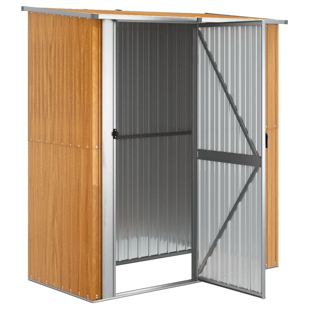 Puutarhavaja ruskea 180,5x97x209,5 cm galvanoitu teräs - Sisustajankoti.fi