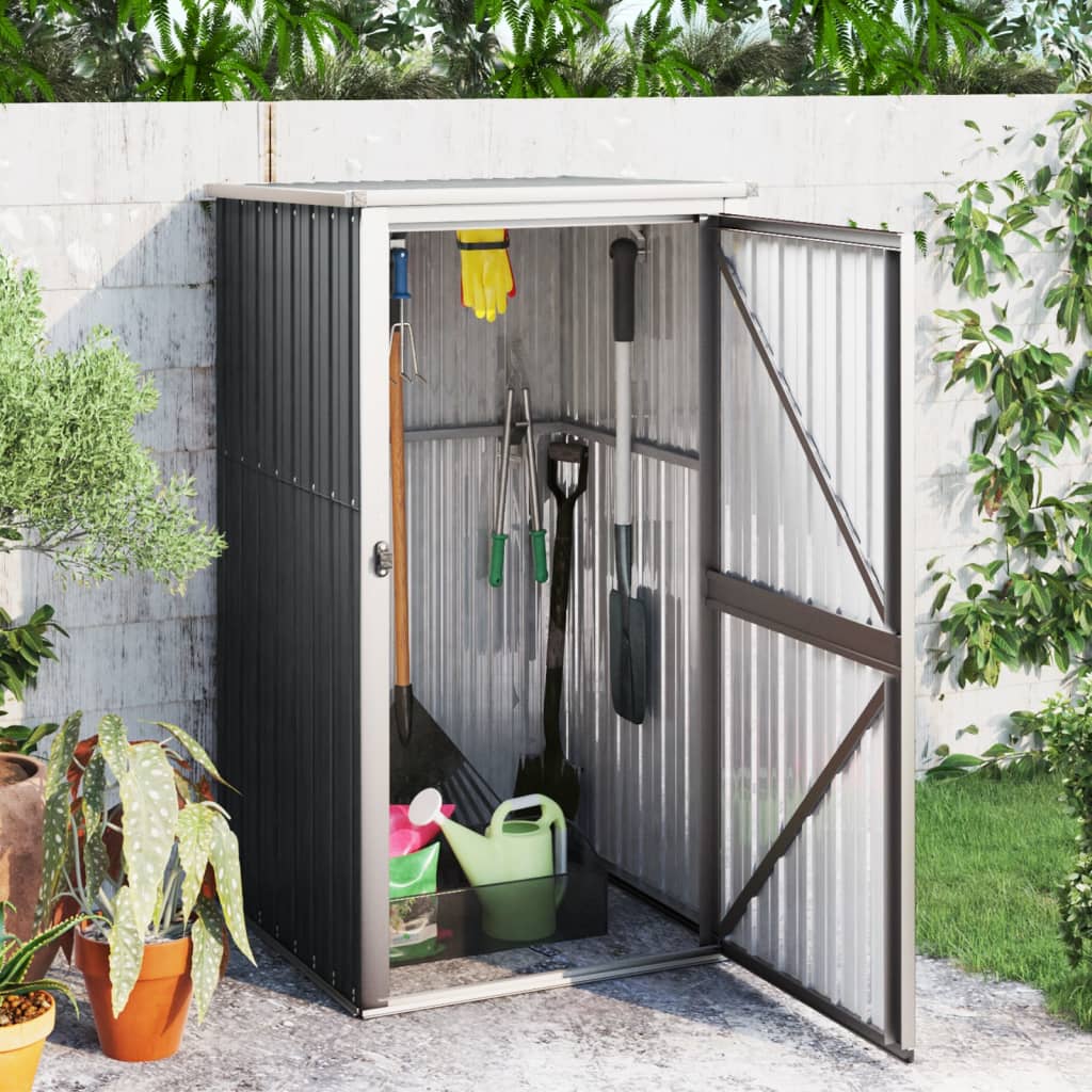 Puutarhan työkaluvaja antrasiitti 88x89x161 cm galvanoitu teräs - Sisustajankoti.fi