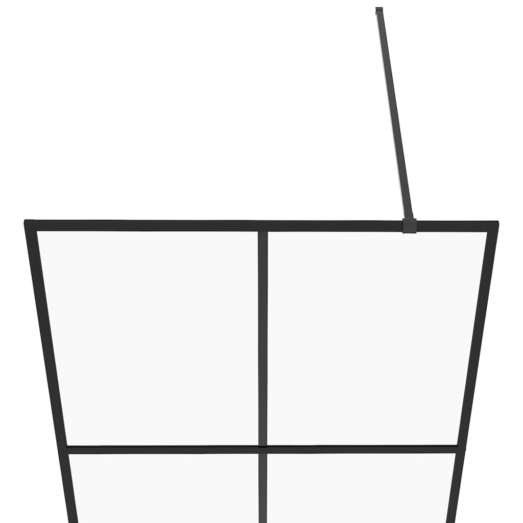 Walk-in suihkun seinäke kirkas ESG-lasi 90x195 cm musta - Sisustajankoti.fi