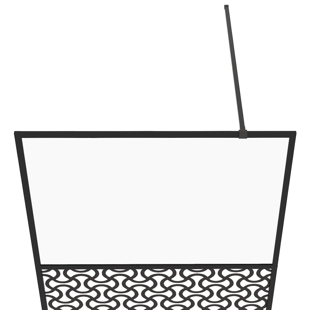 Walk-in suihkun seinäke kirkas ESG-lasi 90x195 cm musta - Sisustajankoti.fi