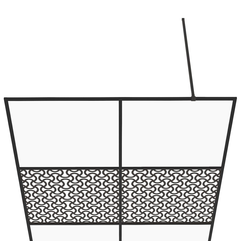 Walk-in suihkun seinäke kirkas ESG-lasi 140x195 cm musta - Sisustajankoti.fi