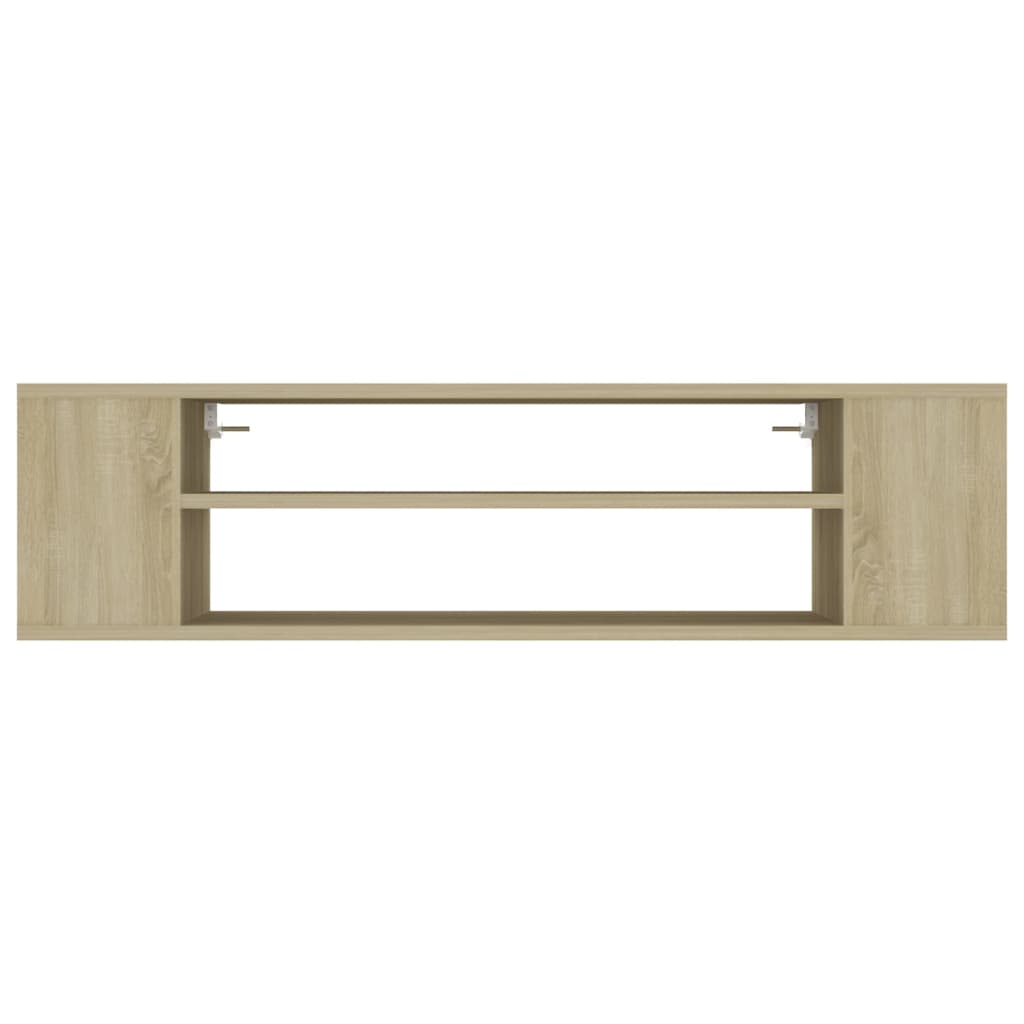 Seinäkiinnitettävä TV-taso Sonoma-tammi 100x30x26,5 cm levy - Sisustajankoti.fi
