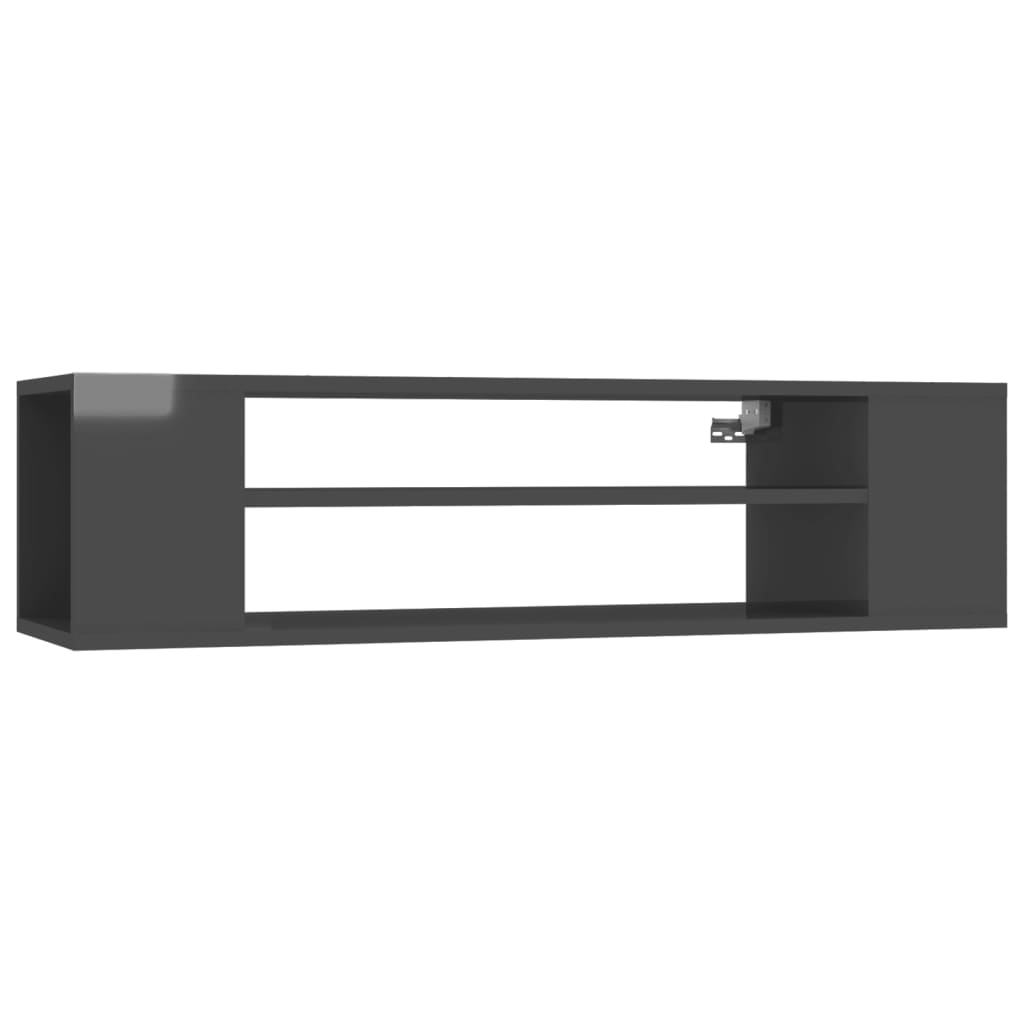 Seinäkiinnitettävä TV-taso korkeak. harmaa 100x30x26,5 cm levy - Sisustajankoti.fi
