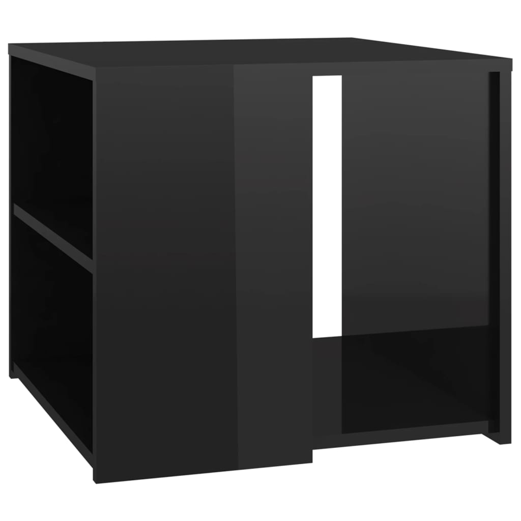 Sivupöytä korkeakiilto musta 50x50x45 cm lastulevy - Sisustajankoti.fi