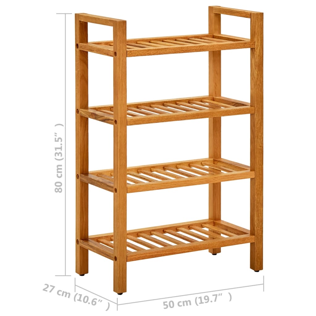 Kenkäteline 4 hyllyä 50x27x80 cm täystammi - Sisustajankoti.fi