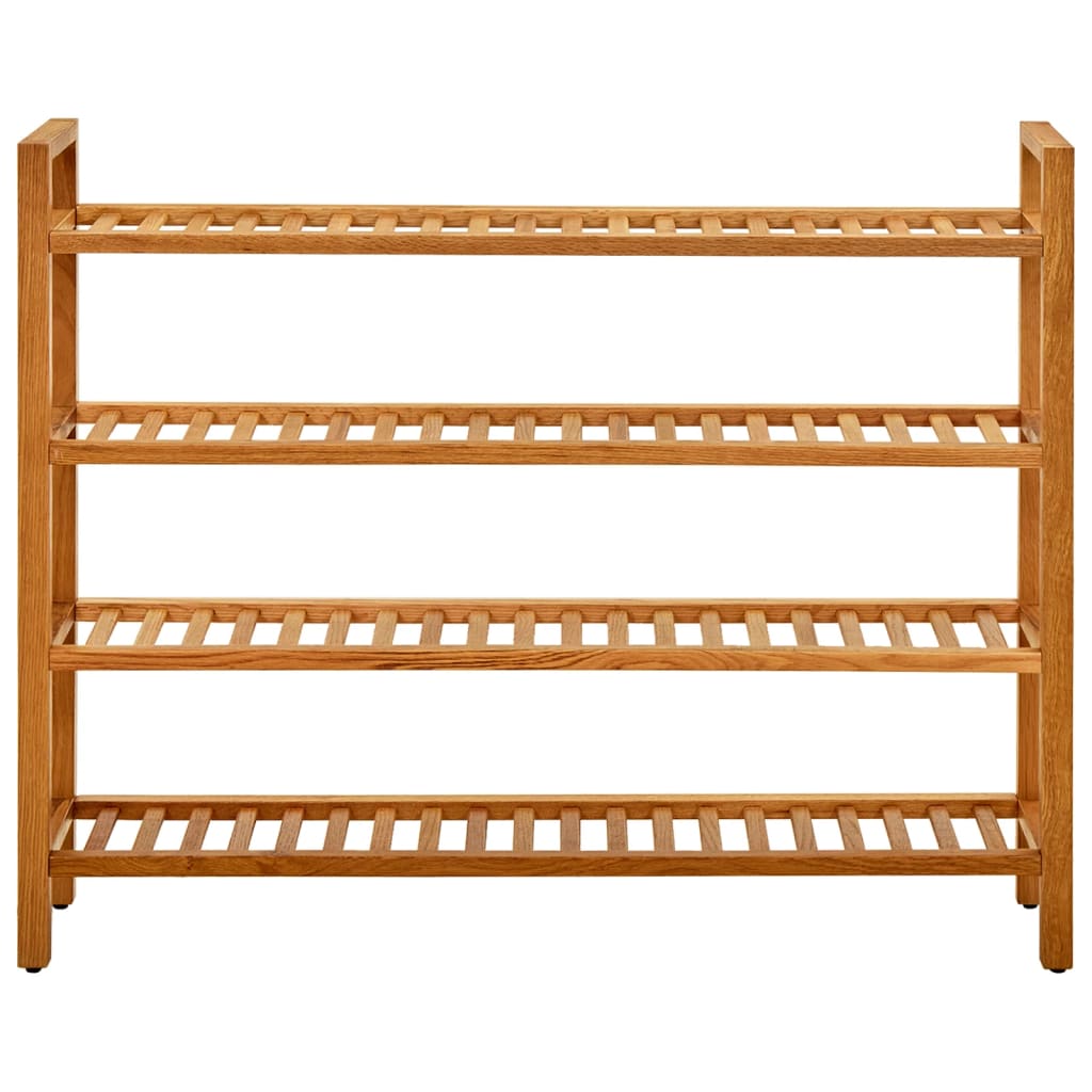 Kenkäteline 4 hyllyä 100x27x80 cm täystammi - Sisustajankoti.fi