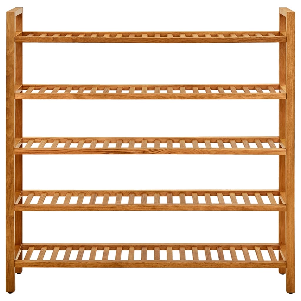 Kenkäteline 5 hyllyä 100x27x100 cm täystammi - Sisustajankoti.fi