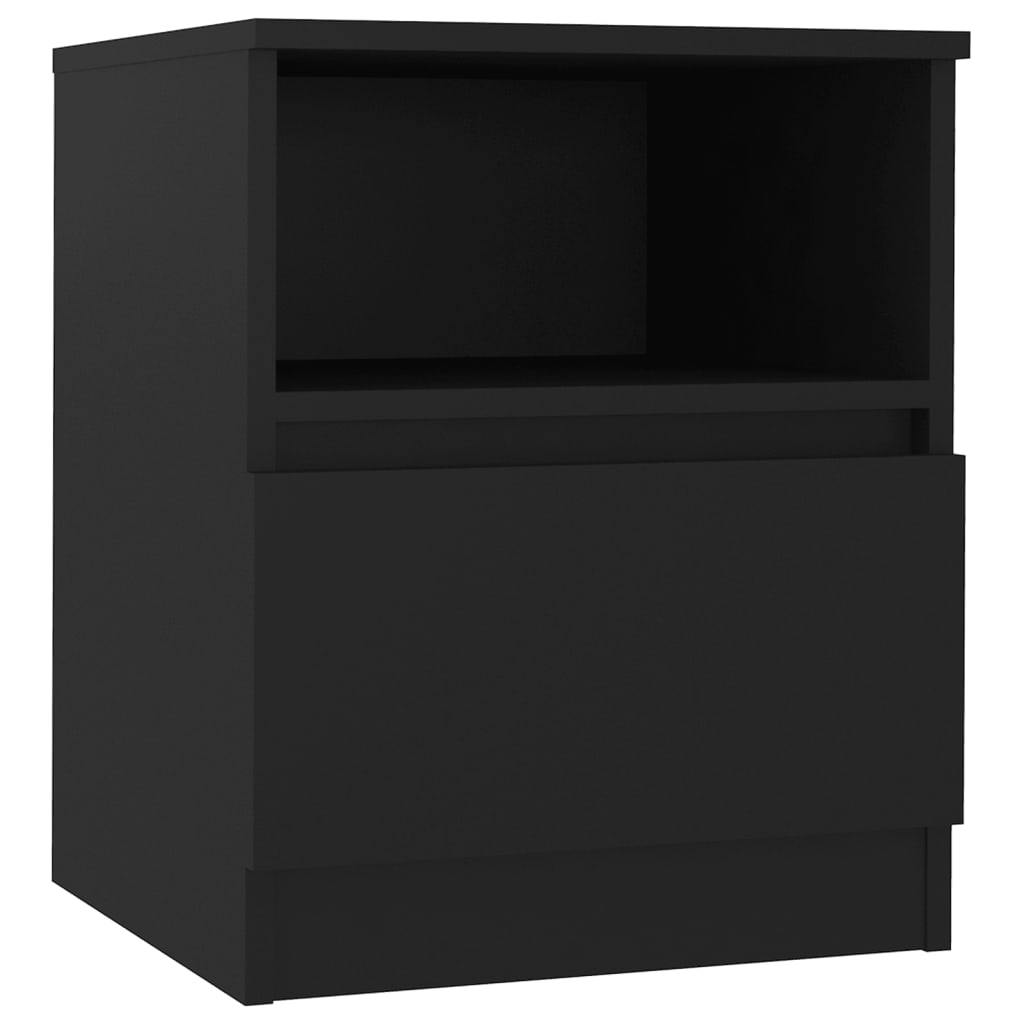 Yöpöydät 2 kpl musta 40x40x50 cm lastulevy - Sisustajankoti.fi