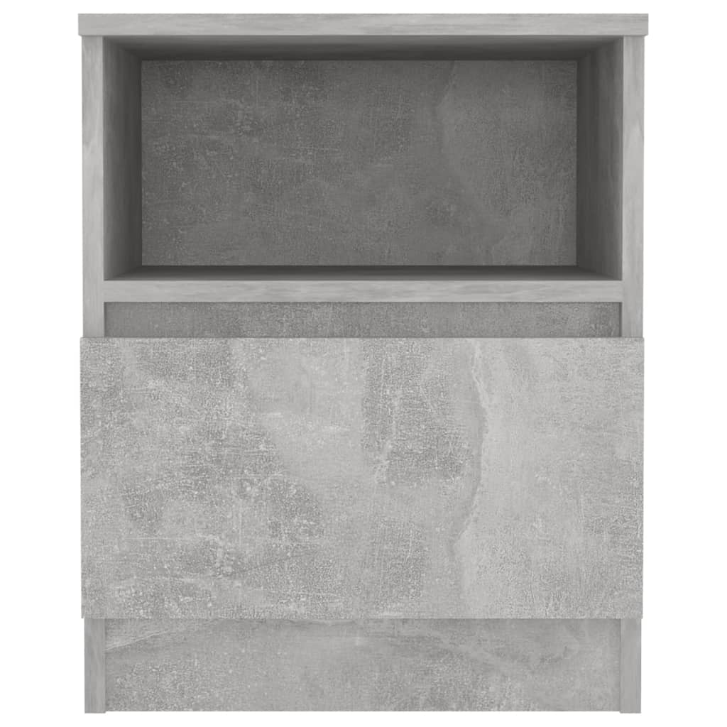 Yöpöydät 2 kpl betoninharmaa 40x40x50 cm lastulevy - Sisustajankoti.fi