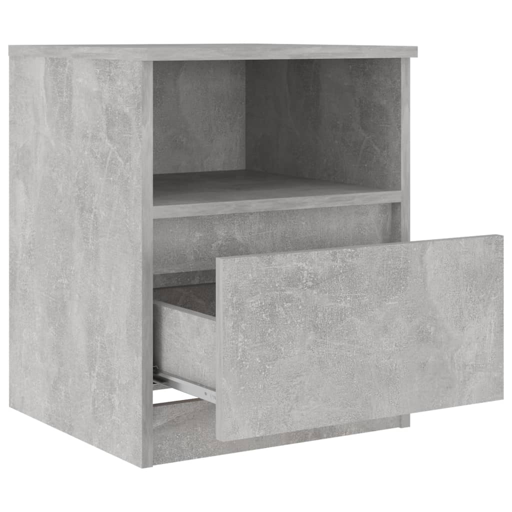 Yöpöydät 2 kpl betoninharmaa 40x40x50 cm lastulevy - Sisustajankoti.fi