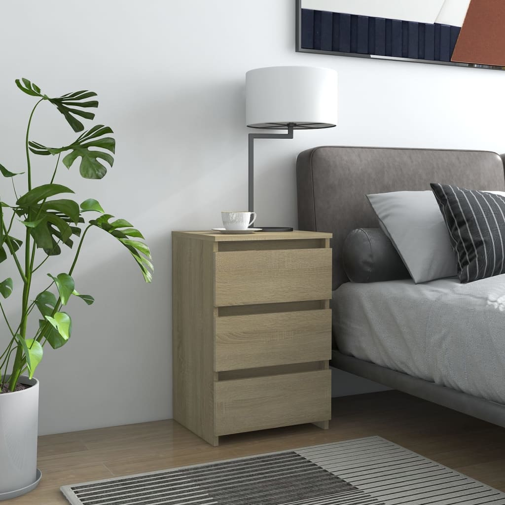 Yöpöydät 2 kpl Sonoma-tammi 40x35x62,5 cm lastulevy - Sisustajankoti.fi