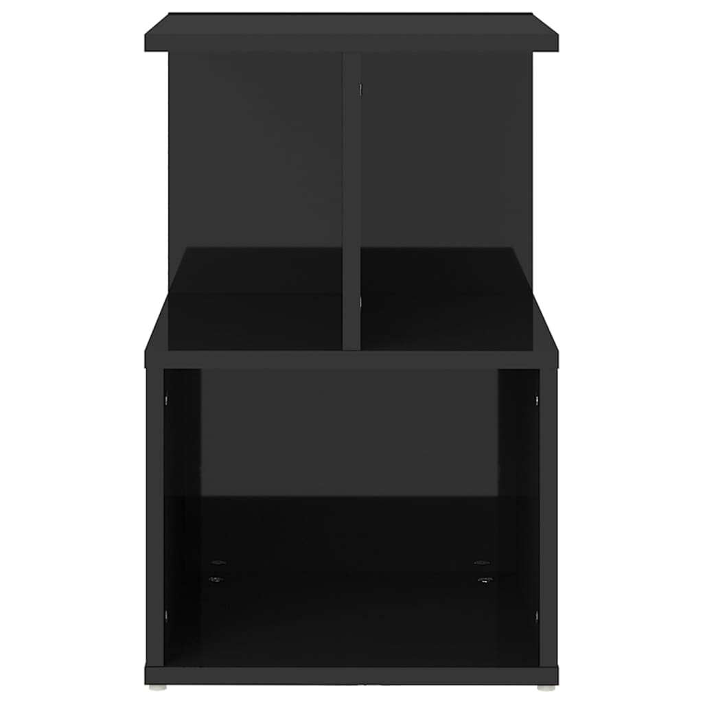 Yöpöydät 2 kpl korkeakiilto musta 35x35x55 cm lastulevy - Sisustajankoti.fi