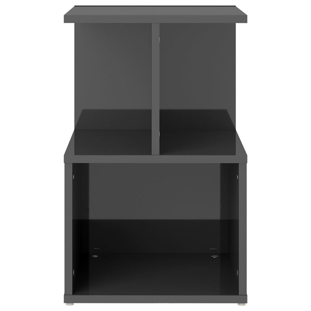 Yöpöydät 2 kpl korkeakiilto harmaa 35x35x55 cm lastulevy - Sisustajankoti.fi