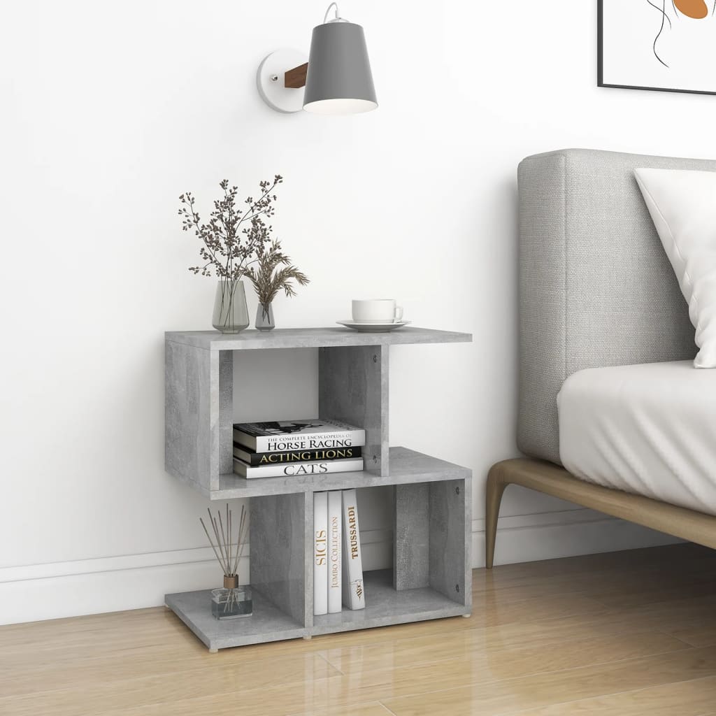 Yöpöydät 2 kpl betoninharmaa 50x30x51,5 cm lastulevy - Sisustajankoti.fi