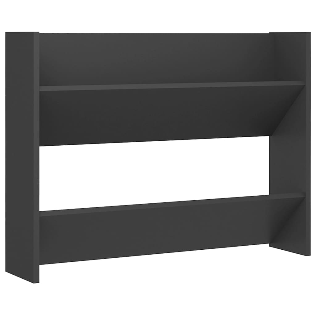 Seinäkenkäkaapit 2 kpl harmaa 80x18x60 cm lastulevy - Sisustajankoti.fi