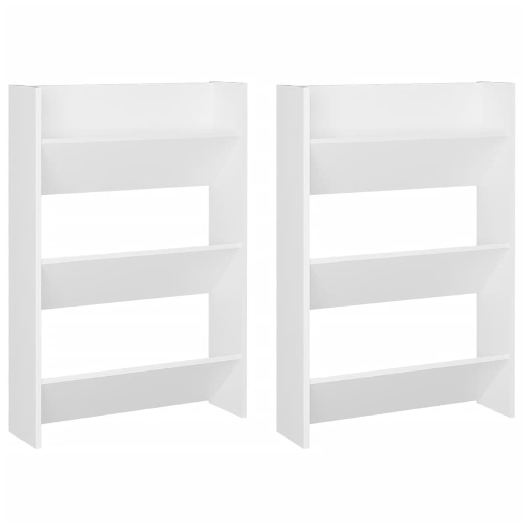 Seinäkenkäkaapit 2 kpl valkoinen 60x18x90 cm lastulevy - Sisustajankoti.fi