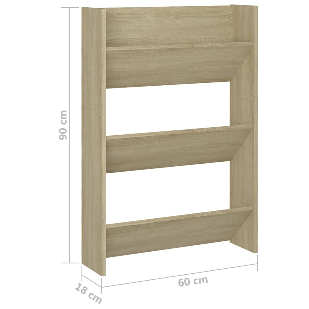 Seinäkenkäkaapit 2 kpl Sonoma-tammi 60x18x90 cm lastulevy - Sisustajankoti.fi