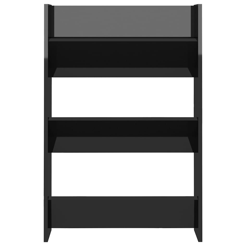 Seinäkenkäkaapit 2 kpl korkeakiilto musta 60x18x90 cm lastulevy - Sisustajankoti.fi