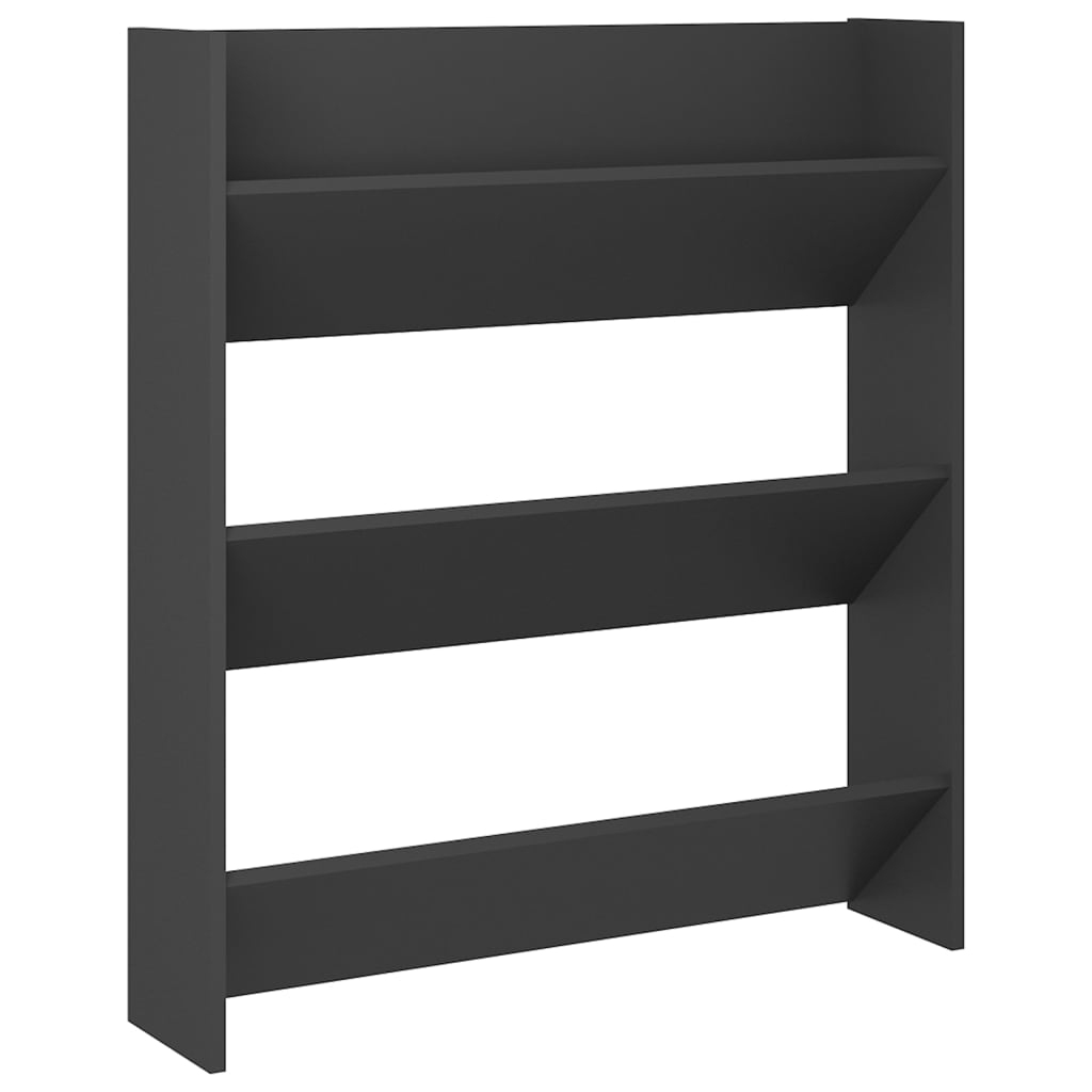 Seinäkenkäkaapit 2 kpl harmaa 80x18x90 cm lastulevy - Sisustajankoti.fi