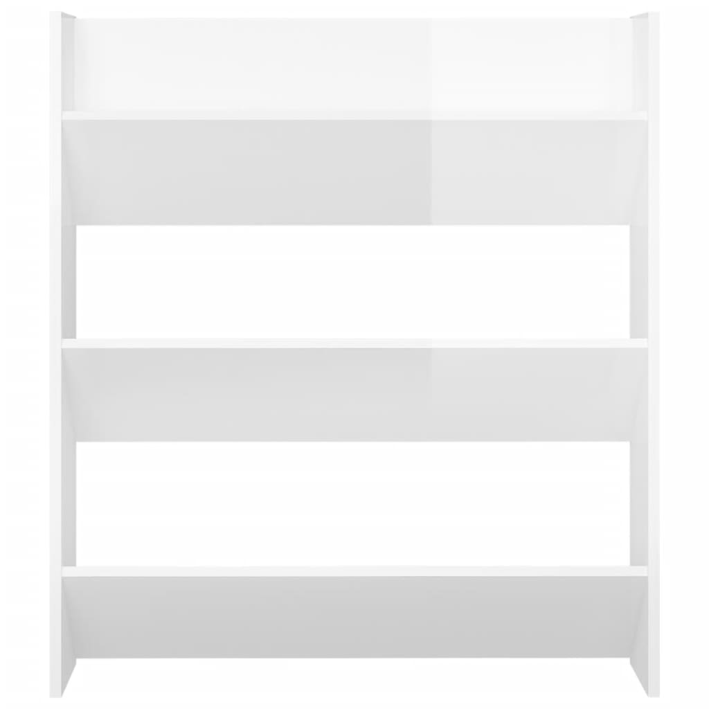 Seinäkenkäkaapit 2 kpl korkeakiilto valk. 80x18x90 cm lastulevy - Sisustajankoti.fi