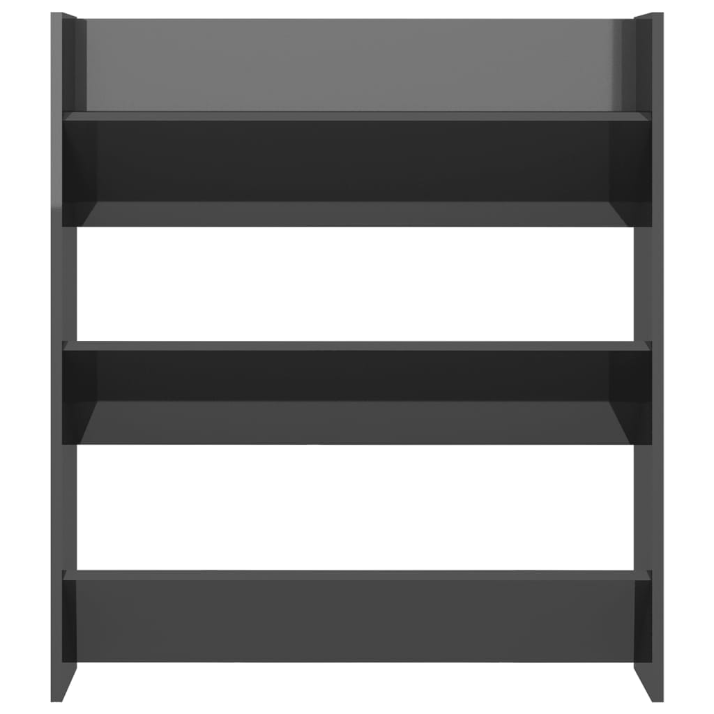 Seinäkenkäkaapit 2 kpl korkeakiilto harm. 80x18x90 cm lastulevy - Sisustajankoti.fi
