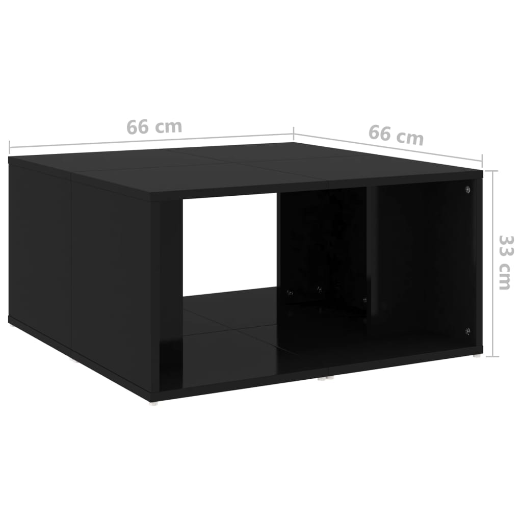 Sohvapöydät 4 kpl korkeakiilto musta 33x33x33 cm lastulevy - Sisustajankoti.fi