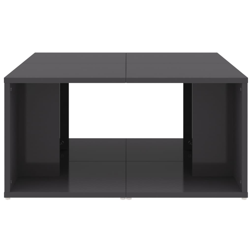 Sohvapöydät 4 kpl korkeakiilto harmaa 33x33x33 cm lastulevy - Sisustajankoti.fi