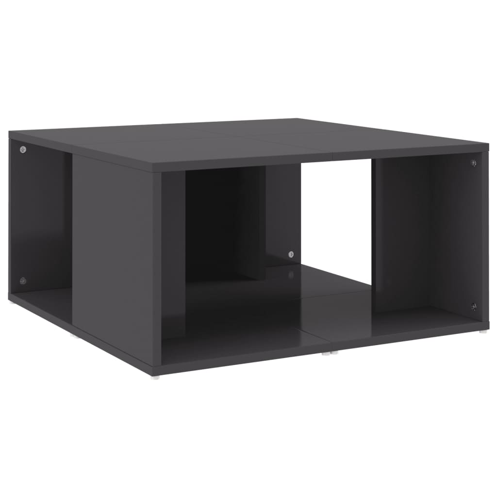 Sohvapöydät 4 kpl korkeakiilto harmaa 33x33x33 cm lastulevy - Sisustajankoti.fi