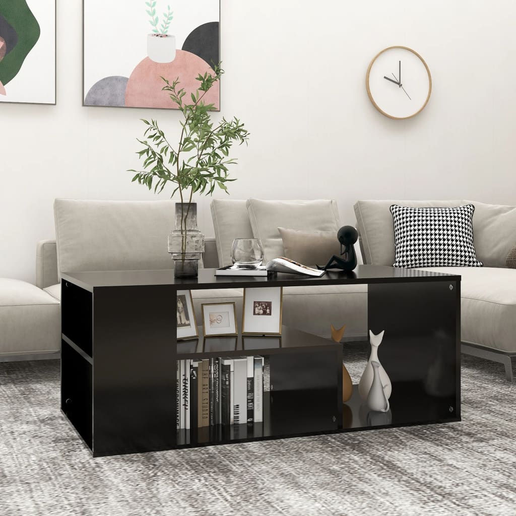 Sohvapöytä musta 100x50x40 cm lastulevy - Sisustajankoti.fi
