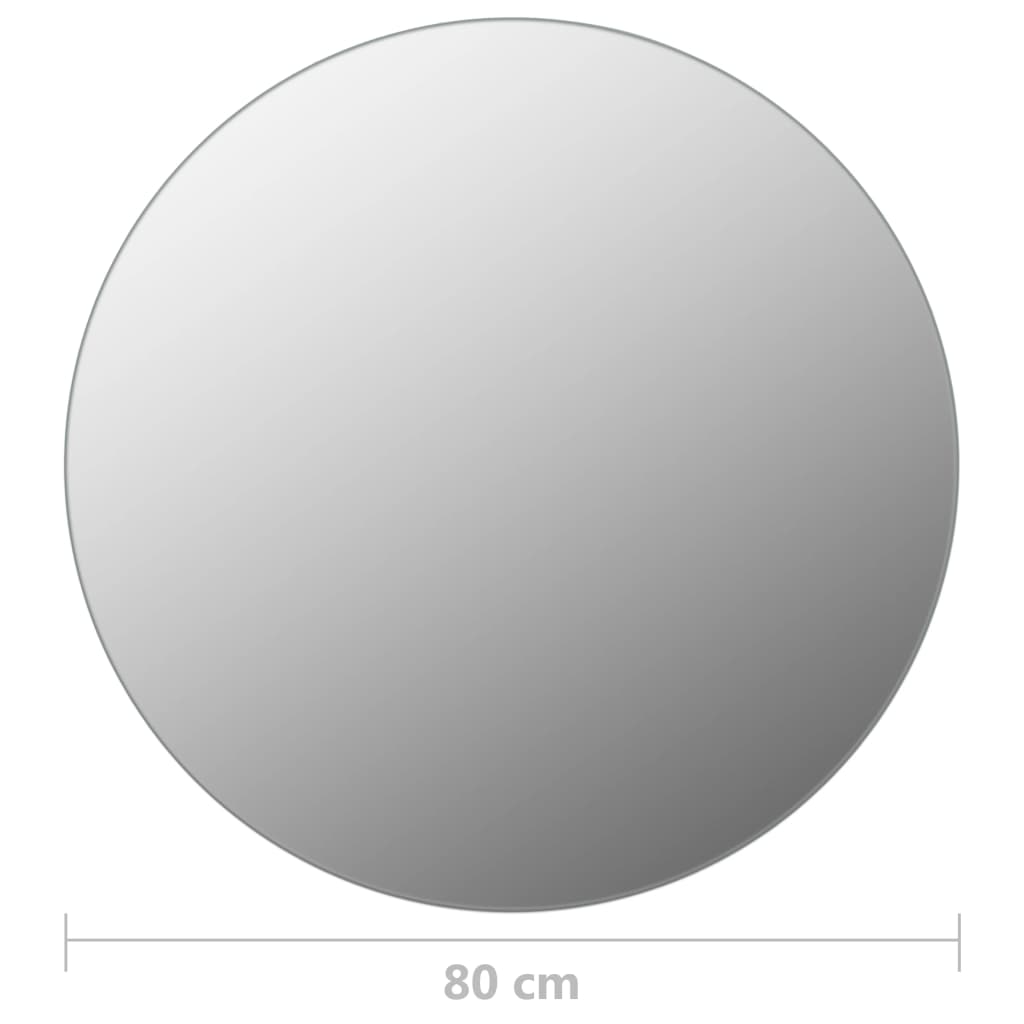 Seinäpeili kehyksetön LED-valoilla pyöreä lasi - Sisustajankoti.fi