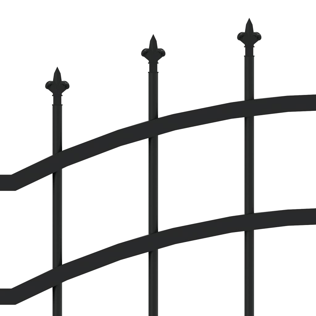 Puutarha-aita keihäskärjillä musta 165 cm jauhemaalattu teräs - Sisustajankoti.fi
