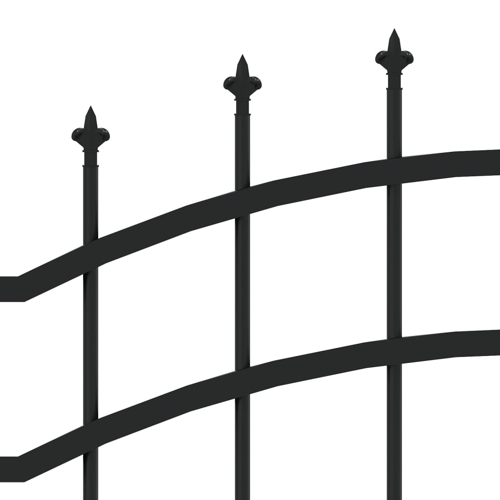 Puutarha-aita keihäskärjillä musta 190 cm jauhemaalattu teräs - Sisustajankoti.fi