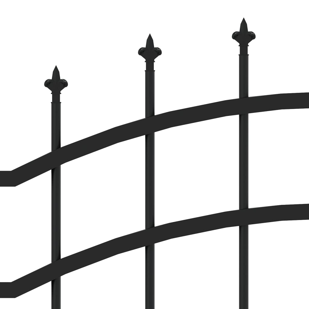 Puutarha-aita keihäskärjillä musta 222 cm jauhemaalattu teräs - Sisustajankoti.fi