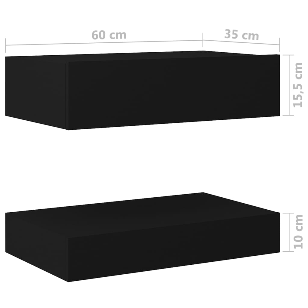 Yöpöytä musta 60x35 cm - Sisustajankoti.fi