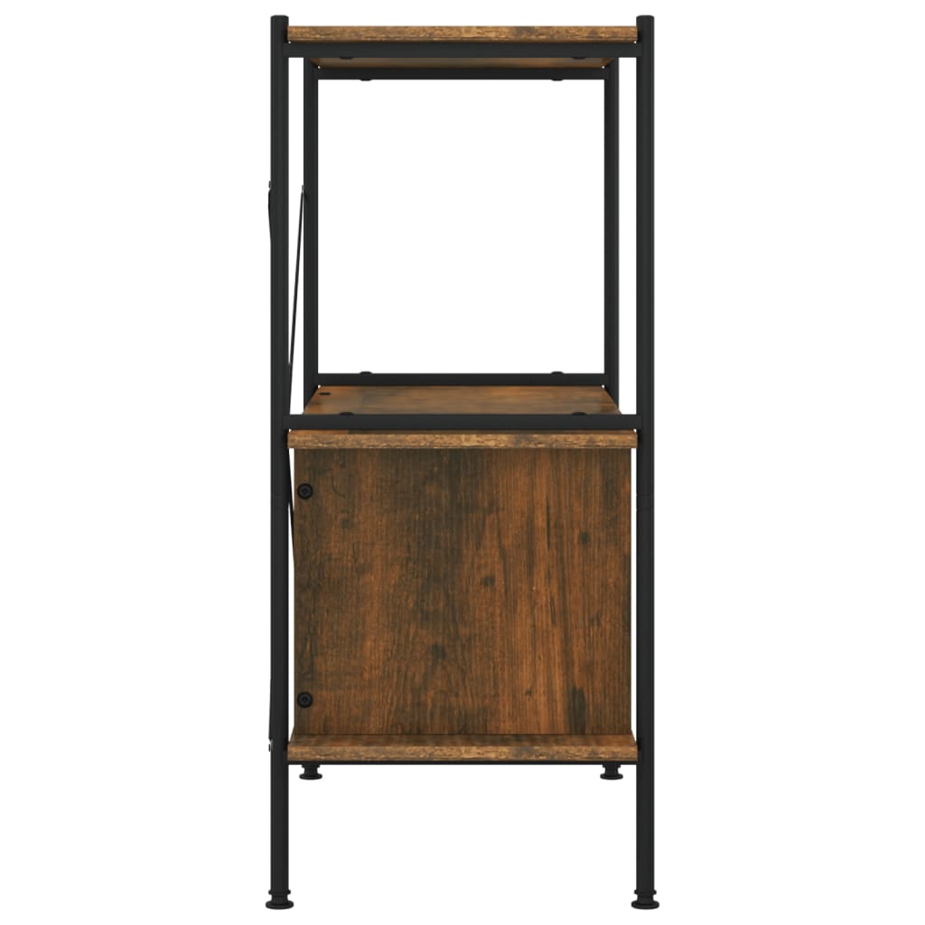 3-tasoinen Hylly kaapilla 80x40x92 cm teräs ja tekninen puu - Sisustajankoti.fi