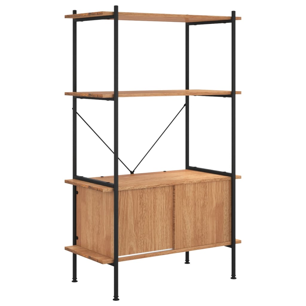 4-tasoinen Hylly kaapilla 80x40x130 cm teräs ja tekninen puu - Sisustajankoti.fi