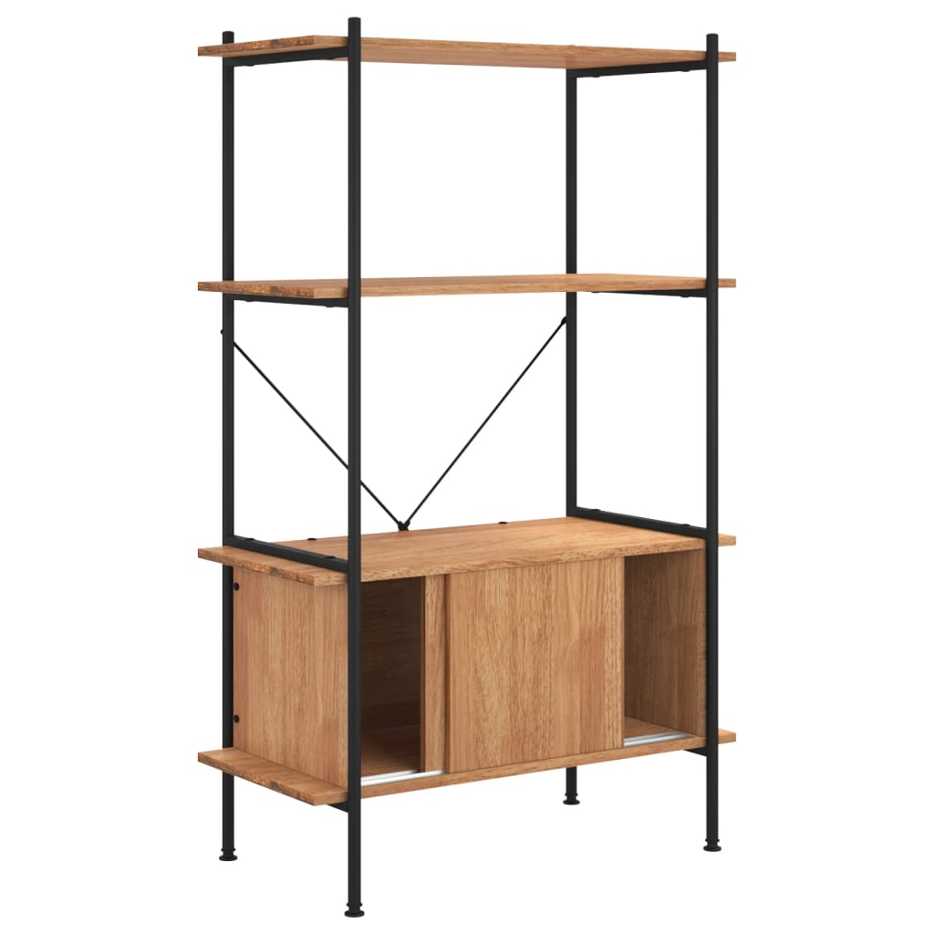 4-tasoinen Hylly kaapilla 80x40x130 cm teräs ja tekninen puu - Sisustajankoti.fi