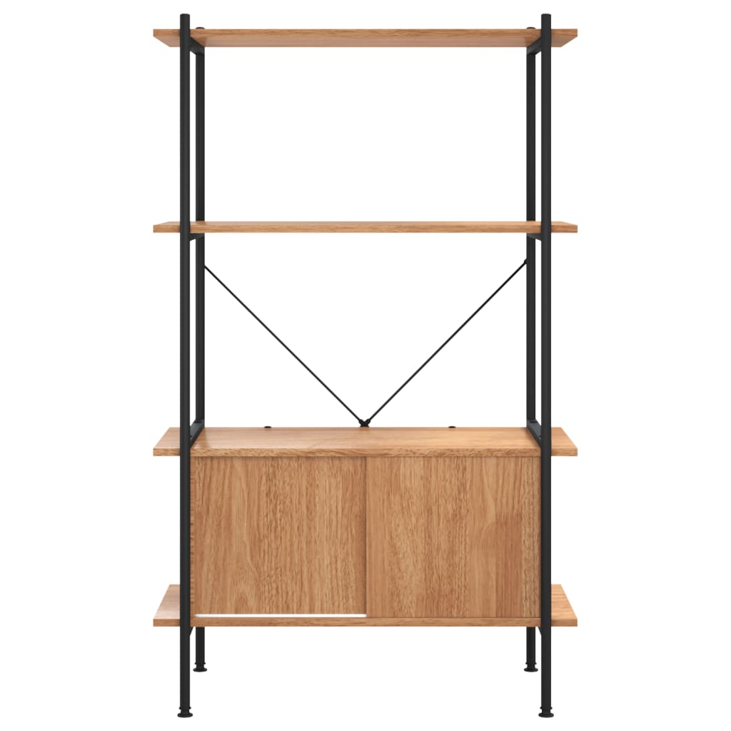 4-tasoinen Hylly kaapilla 80x40x130 cm teräs ja tekninen puu - Sisustajankoti.fi