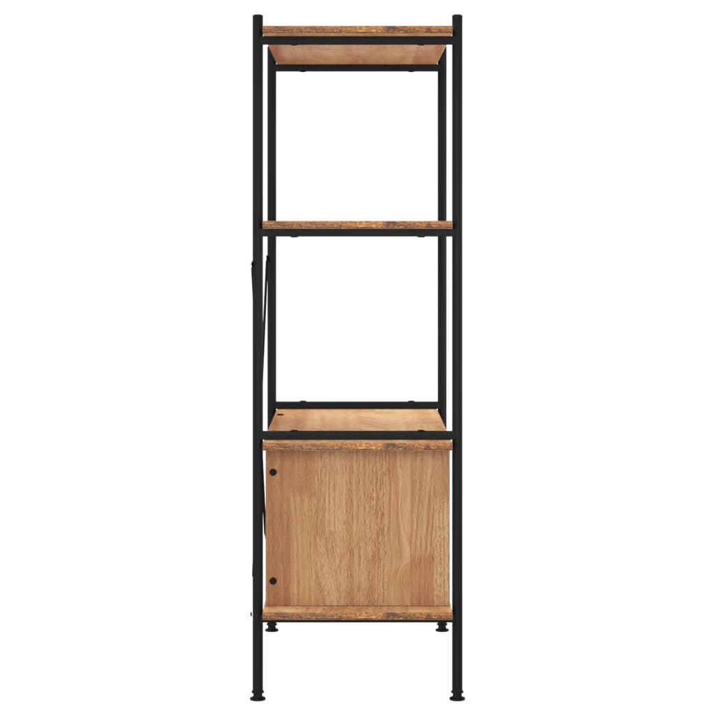 4-tasoinen Hylly kaapilla 80x40x130 cm teräs ja tekninen puu - Sisustajankoti.fi