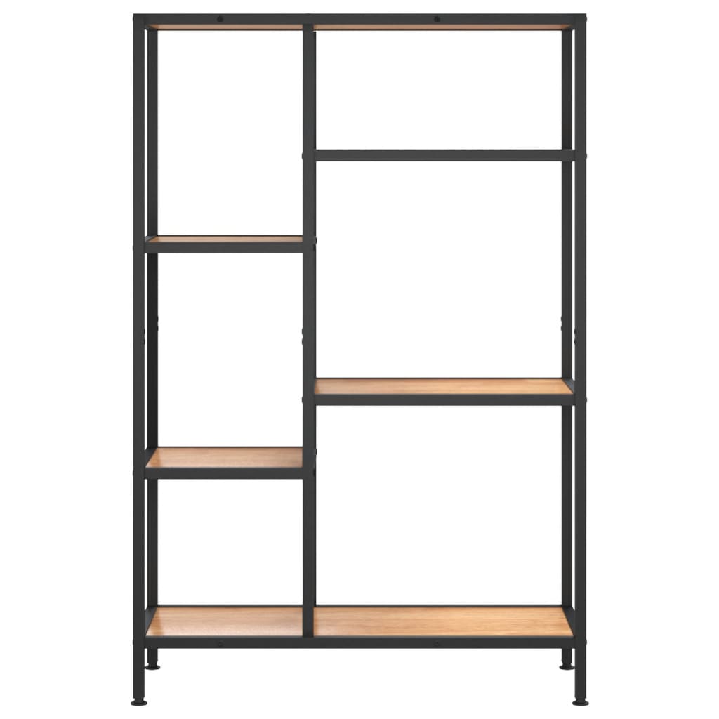 Kirjahylly 80x30x120 cm teräs ja tekninen puu - Sisustajankoti.fi